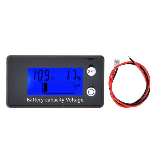 LCD Digital Voltmeter Medium Bærbar Batterispændingsudstyr Industriværktøj DC 10-100V(10-100V) Blå
