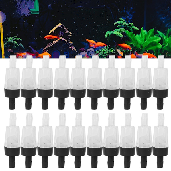 20 stk PVC-luftpumpe til akvarium, envejs-tilbageventil, tilbehør til fisketank