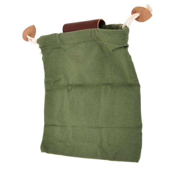 Lädercanvas foderpåse Bälte fruktplockningsväska Kompatibel med campingfruktinsamling Army Green