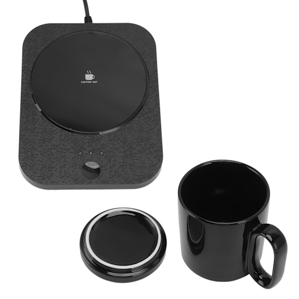 Smart Mug Warmer 3 Gears Control USB-driven Värmeunderlägg Mjölkkopp Isolering Varmare Svart