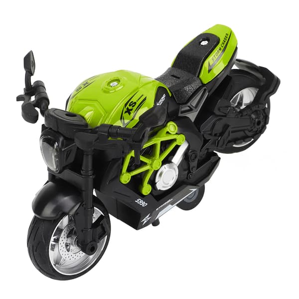 Alloy Motorcykel Model Høj Simulation Cool Lyd Lys Træk Tilbage Motorcykel Legetøj til Børn Grøn
