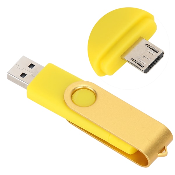 USB Flash Drive OTG U Disk Minnebrikke Penn Micro USB Datalagring Gul CW100408GB