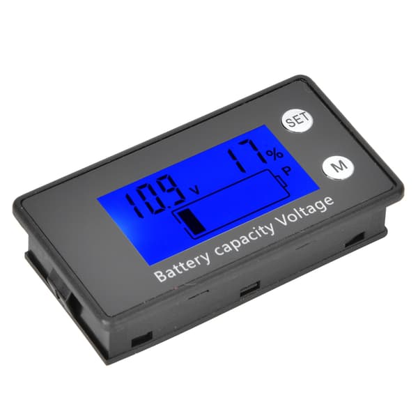 LCD Digital Voltmeter Medium Bærbar Batterispændingsudstyr Industriværktøj DC 10-100V(10-100V) Blå