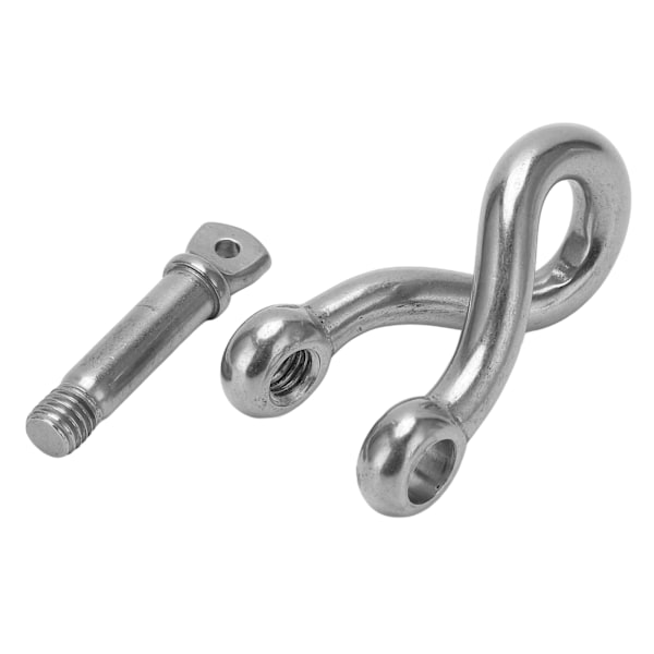 10mm Vridbar Sjakkel i Rustfritt Stål med Skruepinne Ankersjakkel for Marine Seiling M10