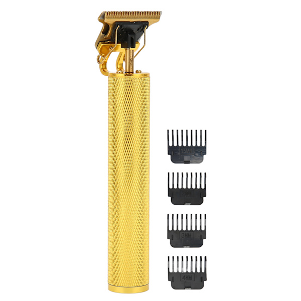 Elektrisk hårklipper Clipper Profesjonell hårklipper Skjæring Grooming Kit med 4 guidekam for menn gull