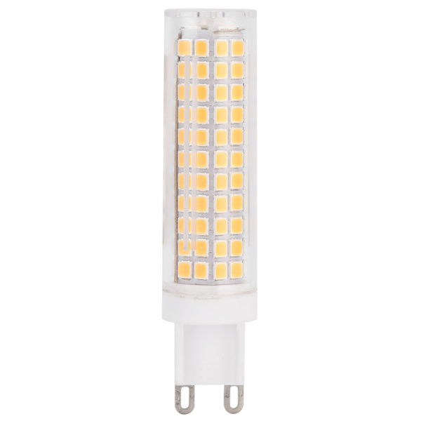 G9 136LED-pære 15W 1200LM Dimbar keramisk BiPin maispære for hjemmebelysning innendørs (220V varm hvit)
