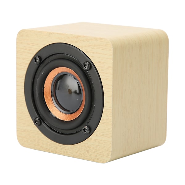 Bluetooth-kaiutin Monitoiminen retro langaton Bluetooth-kaiutin kotiin, matkoille ja ulkoiluun Keltainen puunsyy