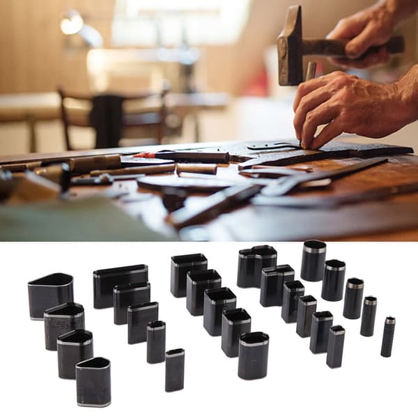 25 stk Multi Shape Lær Hullkutter verktøysett Håndlaget DIY Craft Lær Puncher