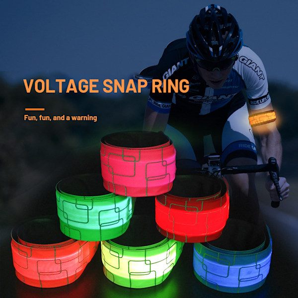 LED-armbånd USB-opladelige armbånd Nattsynsikkerhedsudstyr til udendørs jogging Løbe Cykling Camping Sport