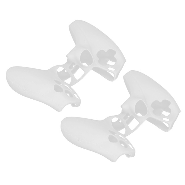 2 stk Silikonbeskyttelsesetui Ergonomisk Myk Forhindrer Glidning Støvtett Håndtaksetui for PS5-kontroller Hvit