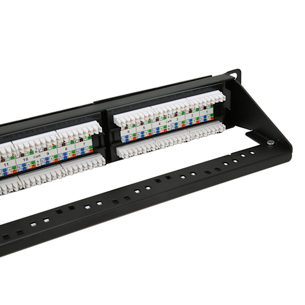 CAT6 24-ports nettverkslapppanel støtter 10G Ethernet RJ45 nettverkslapppanel for 19-tommers standardskap