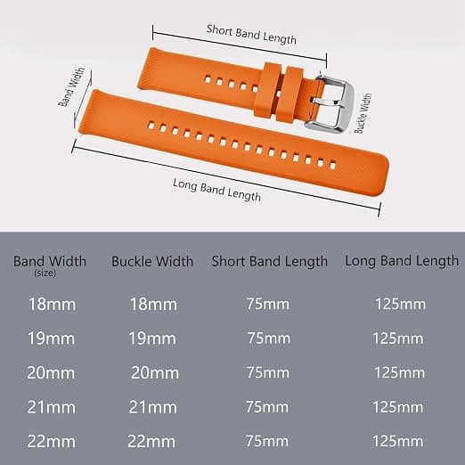 st Urrem 20mm, Quick Release Silikone Urrem til Mænd Kvinder, orange[NX]