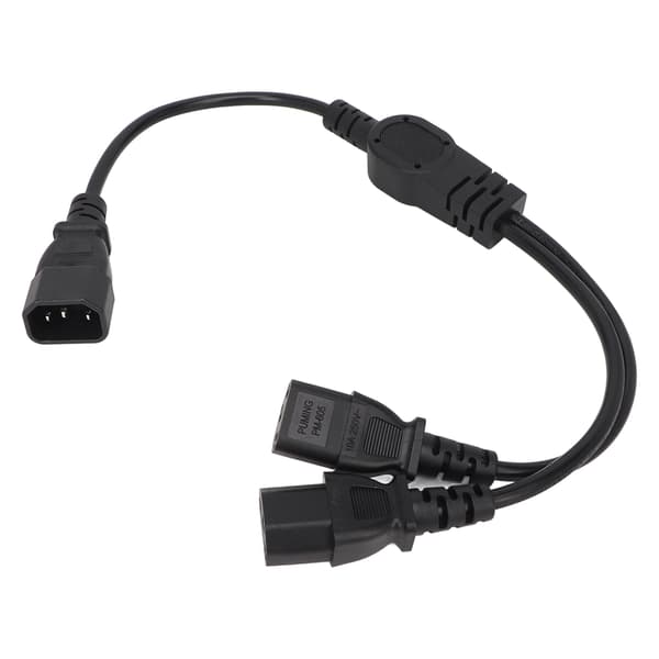 UPS Server C14 til 2 C13 Strømkabel C14 til 2 C13 Y Splitter Adapter Forlængerledning Strømkabel Kabel til PC Skærme Printere