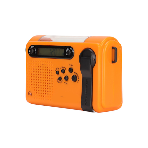 Hätäradio Kannettava SOS-hälytin Suuri muistitila FM AM SW Aurinkolataus Täyskaista Radio Oranss