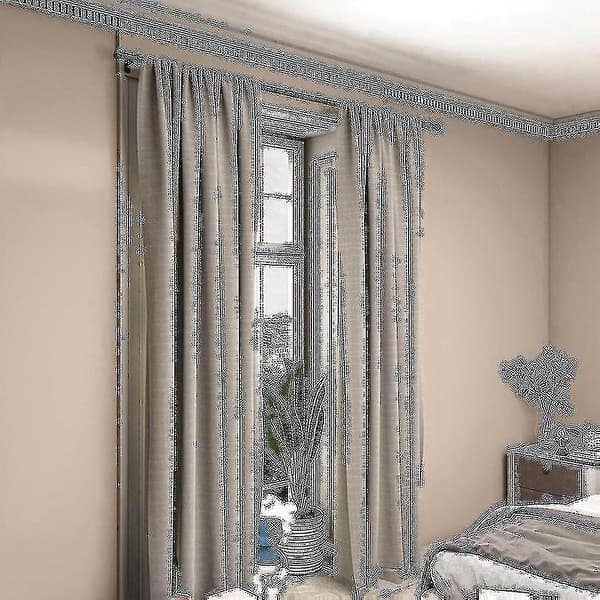 Takmonterte gardinstangfester, kraftige takfester kompatible med 2,5 cm gardinstangfester (sett)