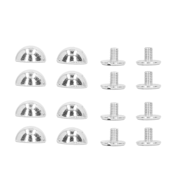 10 mm 100 set svampnitar Runt huvud halvcirkel galvaniseringsprocess Legering svampnitar för väskor Skor Silver