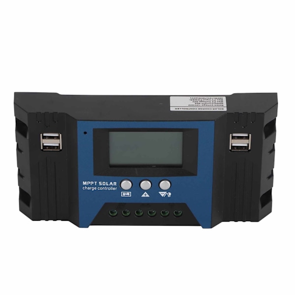 12V 24V Solar Charge Controller Regulator 4 USB-portar 5V 2.5A Parameter Justerbar LCD-skärm för husbil hemmabåt 30A