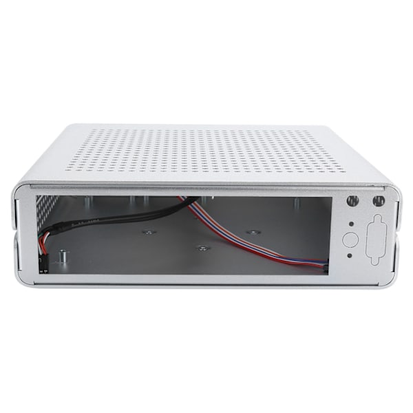 G60S HTPC Kabinet Fuld Aluminium DCATX Strømforsyning MiniITX Kabinet til Stationær Computer (Sølv USB2.0)