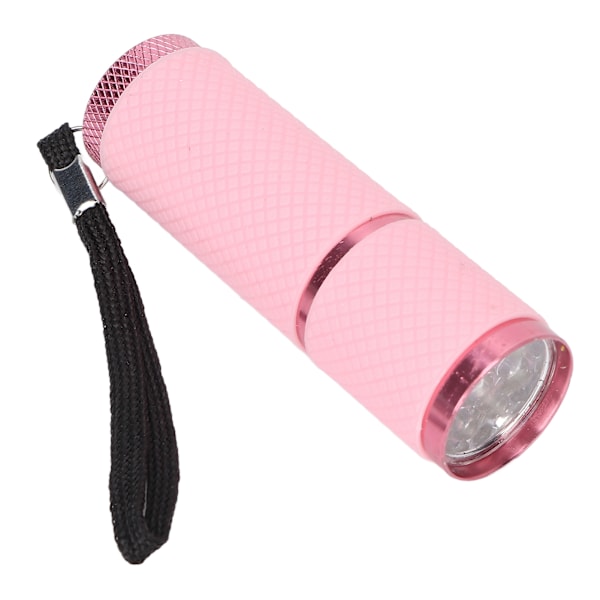 Ficklampa formad nagellampa Hemsalong Bärbar LED Nageltork Nail Art Tool för Rhinestones Fixering Rosa