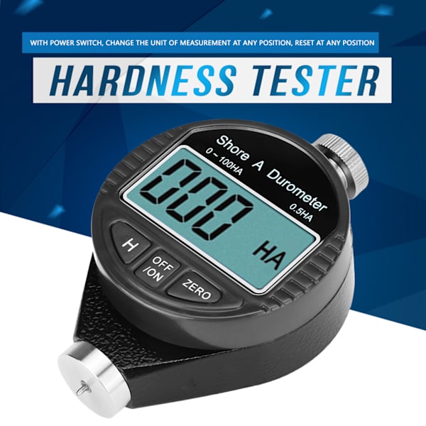 Digitaalinen 100HD A Durometer Shore -kumin kovuusmittarin LCD-näyttö