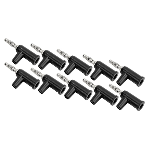 10 stk Lodfri Bananprop ABS Messing Lantern Åben Skrue Banankontakter til Inverter 4mm Sort