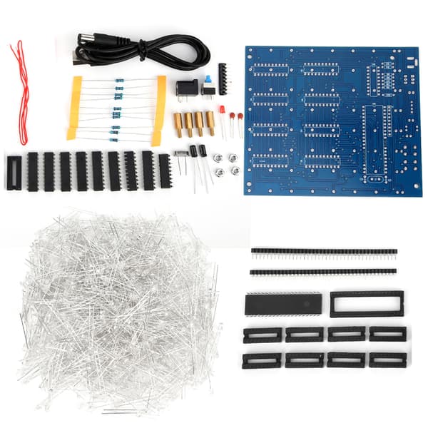 【NX】LED-lys DIY Kit 3D-trykt kretskort Stabil trykt parameter Kompatibel med 8 x 8 cm kuber