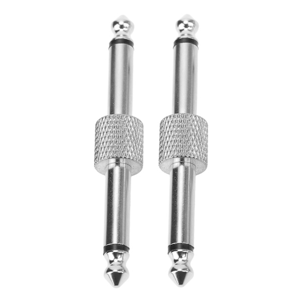 2ST 6,35 mm effektadapterkontakt Brusreducering Gitarrpedal Coulper KonverteringspluggSilver