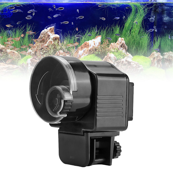 Akvarium Fiskemad Automatisk Madgiver Timer Sort