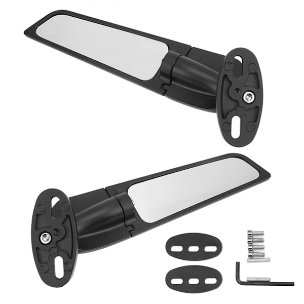 Motorsykkel bakspeil aluminium 360 graders rotasjon sidevind Justerbar speil for R15