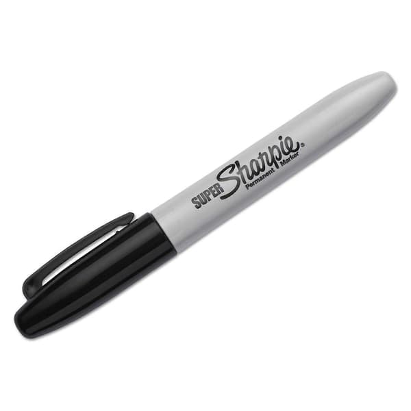 33666PP Super Permanent Markers Fine Point Black, 6-pak