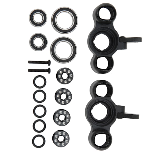1 Par Aluminium RC Styrekopp med Forstørrede Lagre for Arrma Karton 1/8 RC Bil Svart