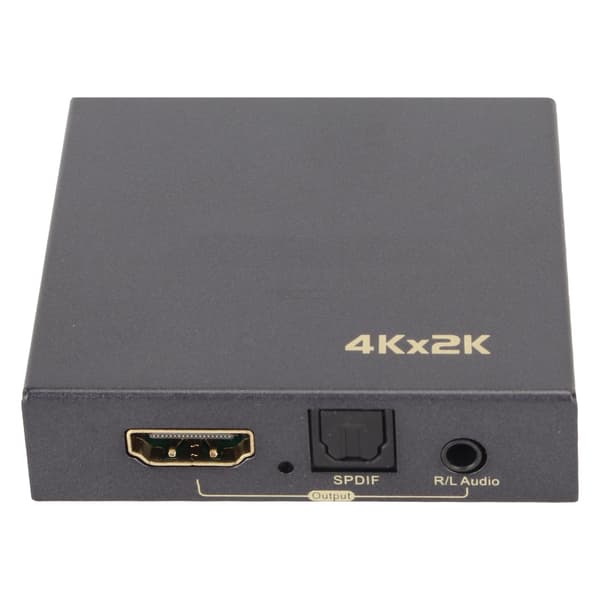 【NX】HD Multimedia Interface Extractor Version 1.4 4K 30Hz Fiber Optic 5.1 3.5mm Output Sound Extractor Converter 100‑240V EU Plug
