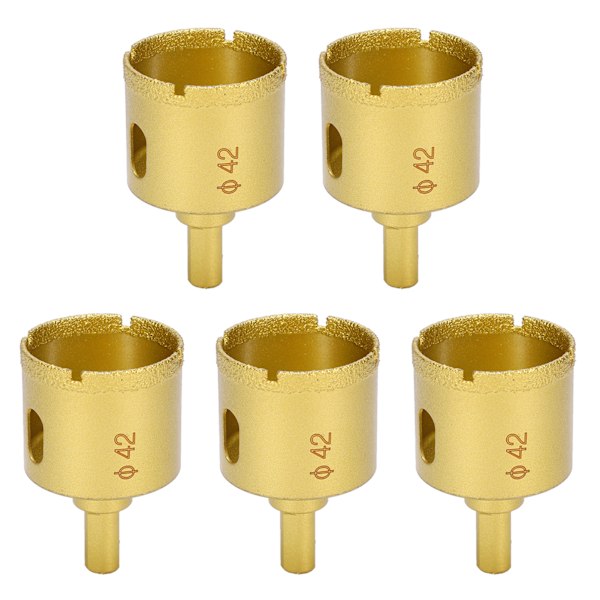 5 stk 42 mm diamantkernen til marmor, glas, keramik, sten