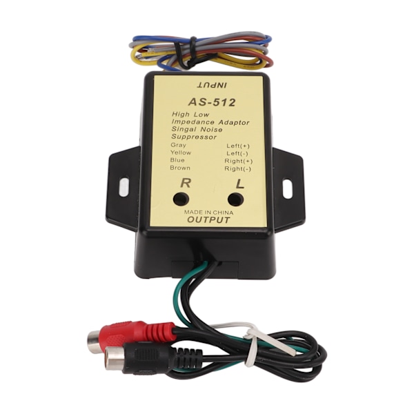 2-kanals linje høj/lav impedans adapter lydhøjttaler niveau output konverter