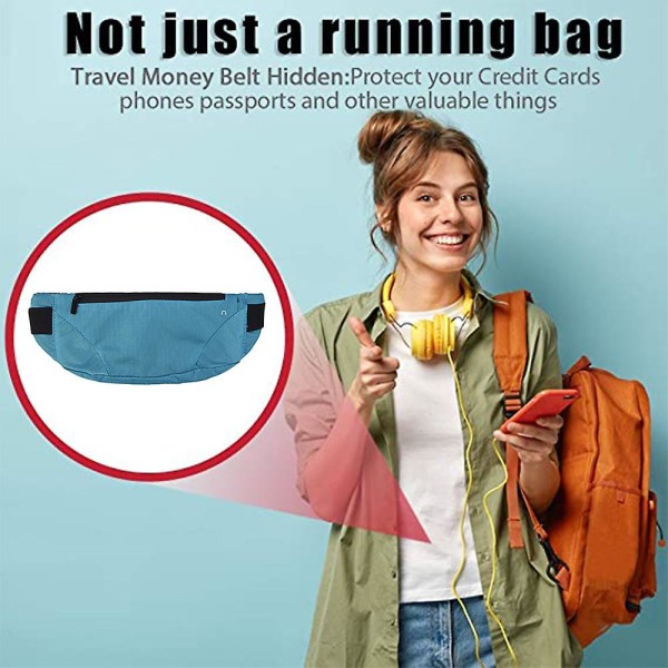 Löp midjepack för löpning för män och kvinnor Sport Fitness Löppack Mode Fanny Bag blue
