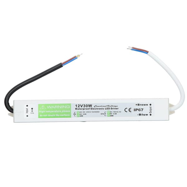 30W AC90-250V vanntett strømforsyningstransformatoradapter Tynn LED-strømforsyningsdriver DC12V