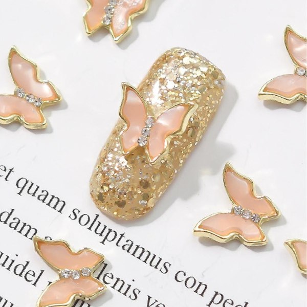 3d Nail Art Butterfly Nail Art Rhinestone Diamond Glitter, Novel Design Akryl Butterfly Nail Art smykker