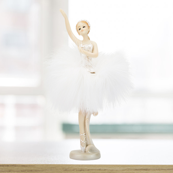Elegant Dansende Pige Figur Statuette Ornament Håndværk Gave Hjemindretning (033)