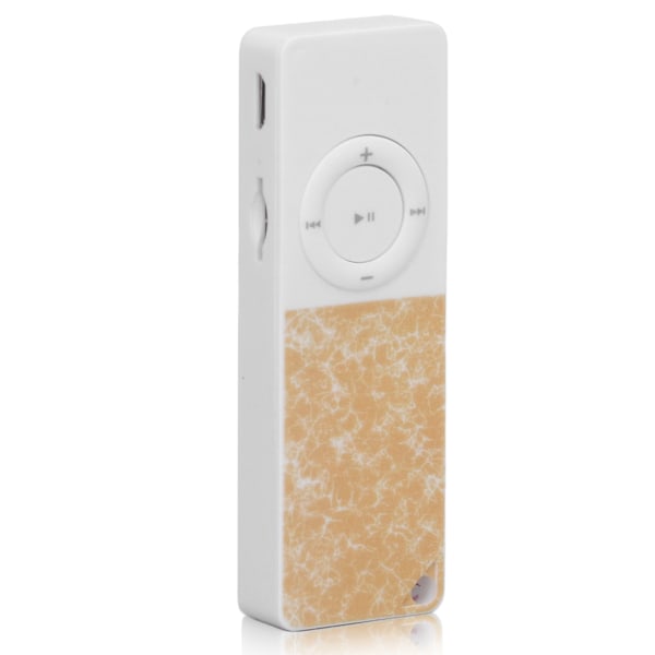 MP3-spiller Slank klassisk multifunksjonell HiFi tapsløst lyd Musikkspiller støtter opptil 64 GB Gul