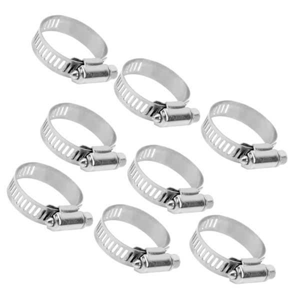100 stk 18-32 mm slangeklemmer rustfritt stål kryssskruetype med 10 mm bredde
