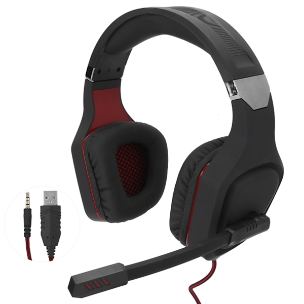 Ammattimaiset langalliset peliheadset-stereokuulokkeet mikrofonilla PC-kannettaville