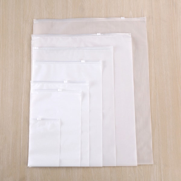 Dubbel matt förseglingspåse Miljö EVA Translucent Bag Ventilpåse för Vinterkläder KuddeL 24x35cm