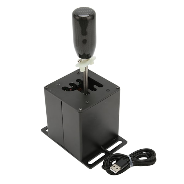 USB Simulator Shifter 6 Plus R Racing H Shifter med kolfibergrepp för Logitech G29 G27 G25 G920 för T300RS GT Svart