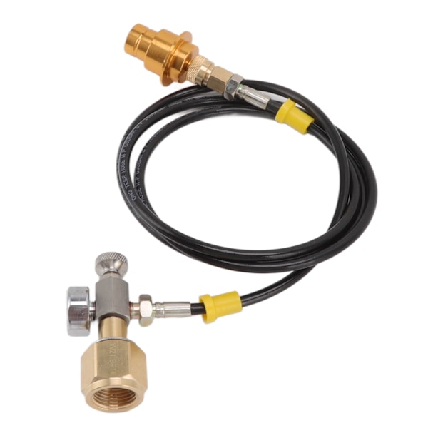 Soda Maker Adapter Slangsett 1,5 m Svart Slang med Gull Hane Adapter Trykkmåler W21.8 14 for DUO for Terra for Art