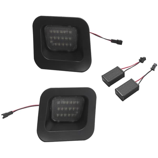 Røgfarvede bageste nummerpladelys LED-nummerpladelys til Dodge Ram 1500 2500 3500 2003-2018 Smoky musta