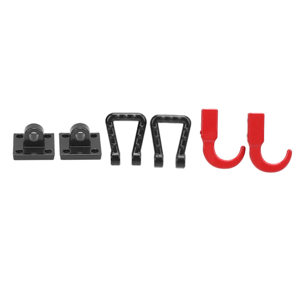 RC-auton perävaunun metalliset vetokiinnikkeet vetokoukut D-muotoiset lukot Tamiya CC01 1/10 RC-kiipeilijän päivitysosia musta