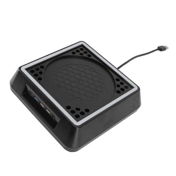 Nedre køleblæser 2,4A 5V 3 vindhastigheder Touch Switch USB-køleblæser med Light Bar til Xbox Series X Sort