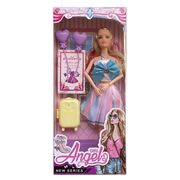 Söt Barbie Doll Set Fashionabla skrivbordsdekorationer present till pojkar flicka lämplig för barn.Bra kvalitet Set B (10pcs)