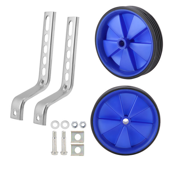2st justerbar träningssidohjul stabilisator för barn 12-20" cykelbalans (blå)