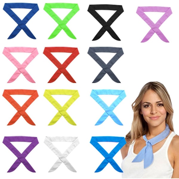 13 stycken Kylning Scarf Wrap Sommar Cool Is Handduk Kall känsla Scarf Hals Wrap Pannband Is Scarf Krage Hals för utomhuslöpning Cykling
